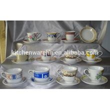 Haonai M-10501 ceramic/stoneware personalized tea cups & saucers